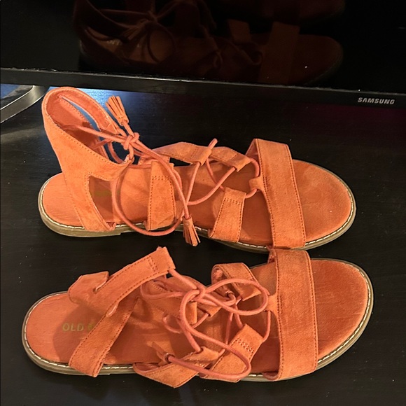 Old Navy Women's Strappy Orange Sandals - Picture 1 of 5